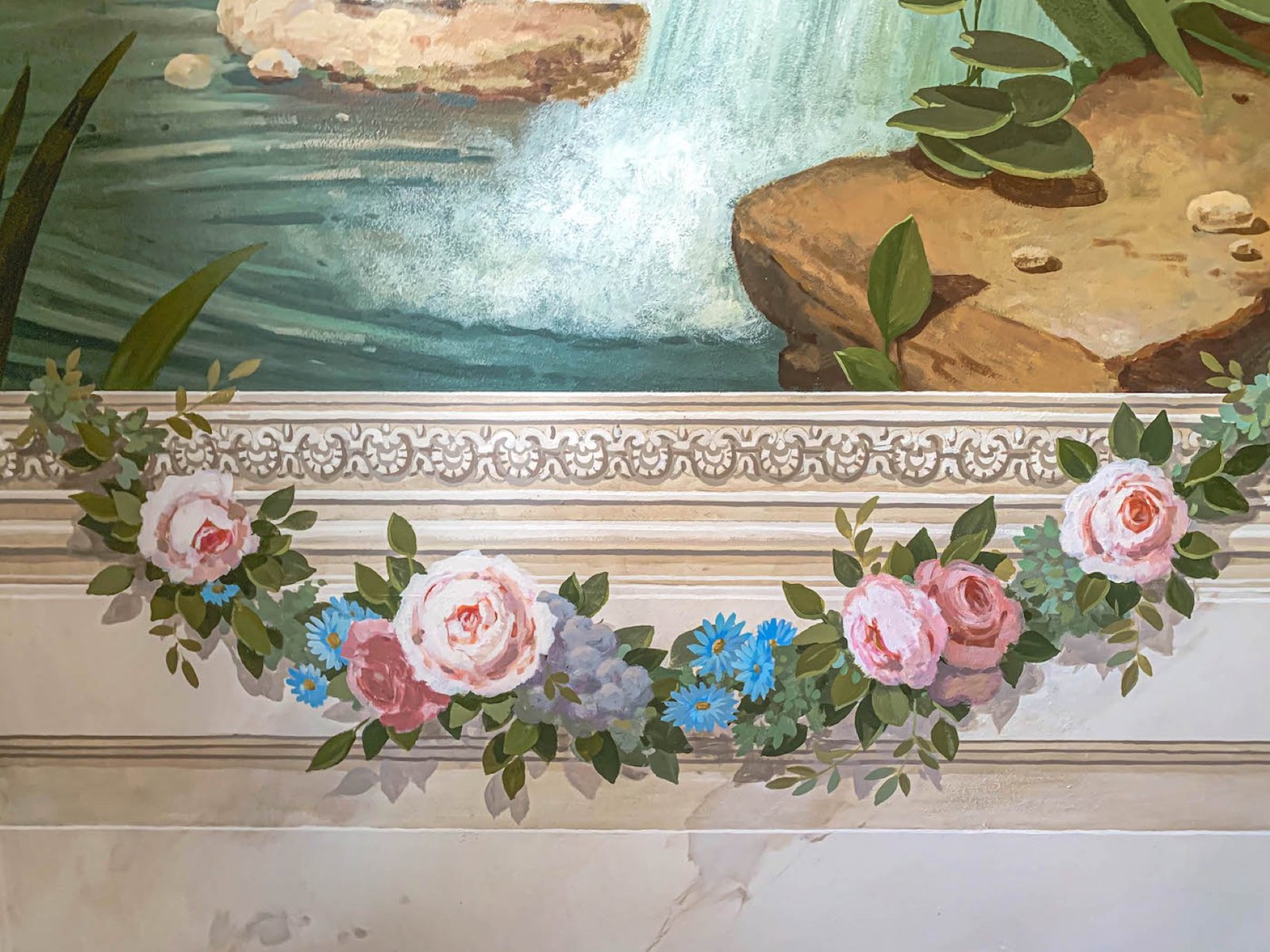 Lago Minore — landscape mural by Kim Delaney, Delaney Fine Finishes
