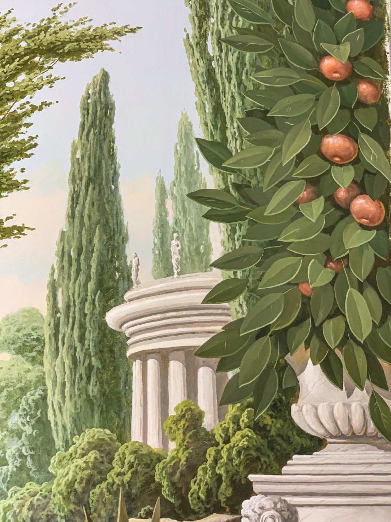 Lago Minore — landscape mural by Kim Delaney, Delaney Fine Finishes