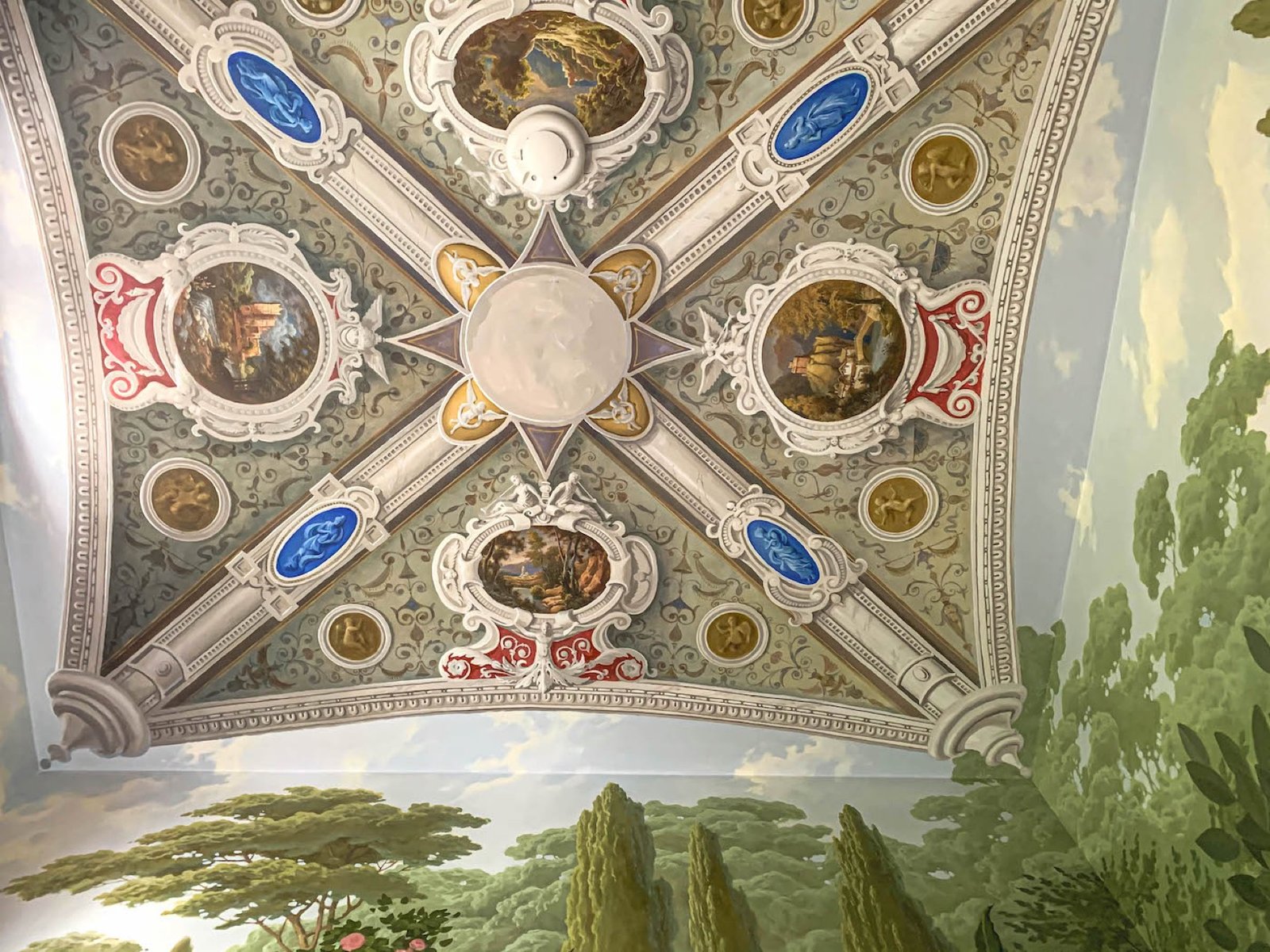 Lago Minore — landscape mural by Kim Delaney, Delaney Fine Finishes