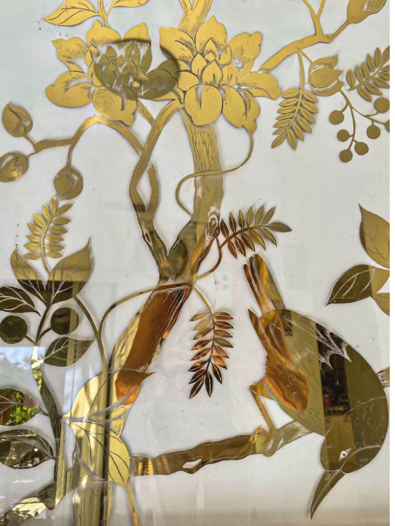 Verre Églomisé — reverse-gilded glass by Kim Delaney, Delaney Fine Finishes